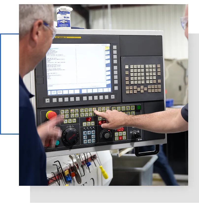employees working on machine